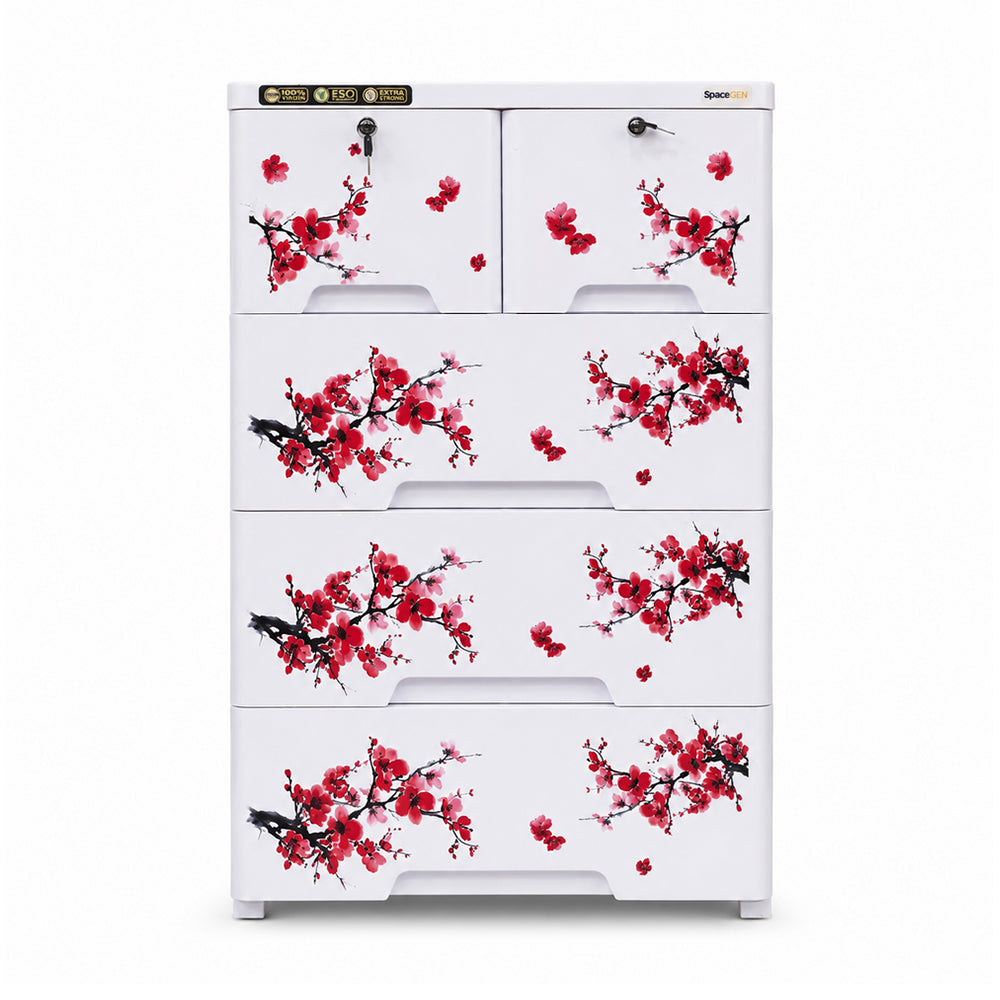 4-Layer Drawer - Floral