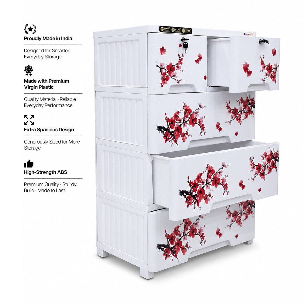 4-Layer Drawer - Floral