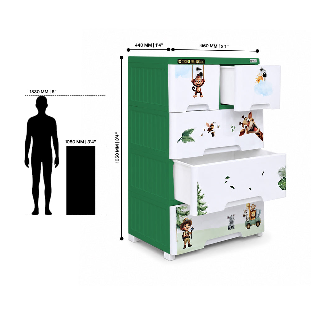 4-Layer Drawer - Jungle