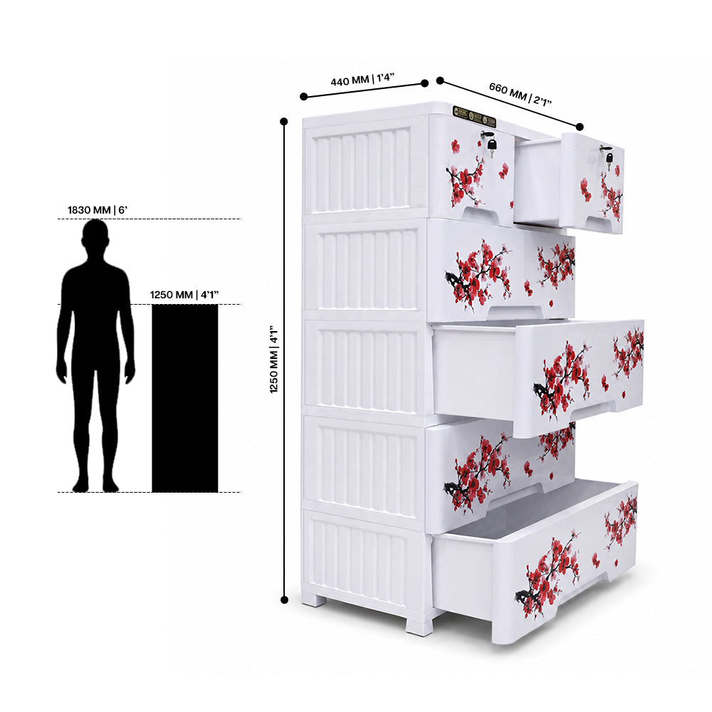5-Layer Drawer - Floral