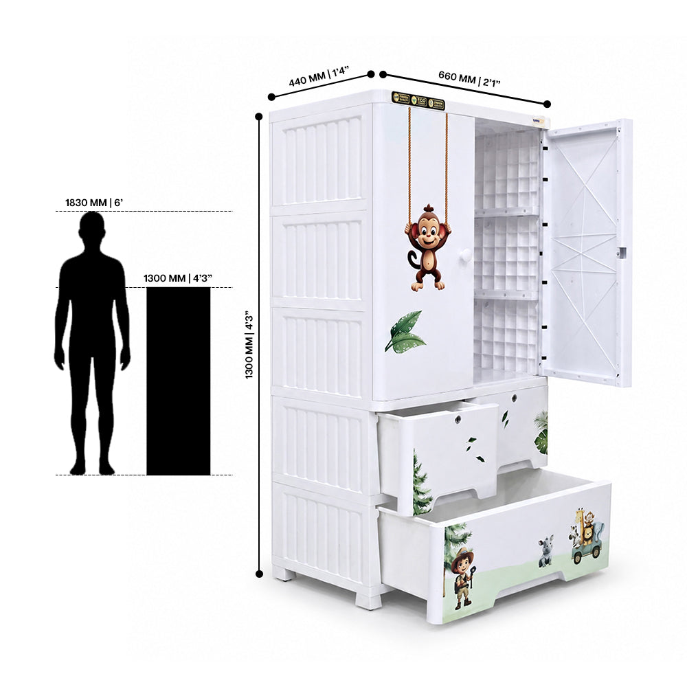 Cabinet with 2-Layer Drawers - Jungle