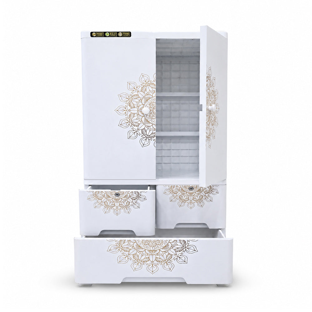 Cabinet with 2-Layer Drawers - Mandala