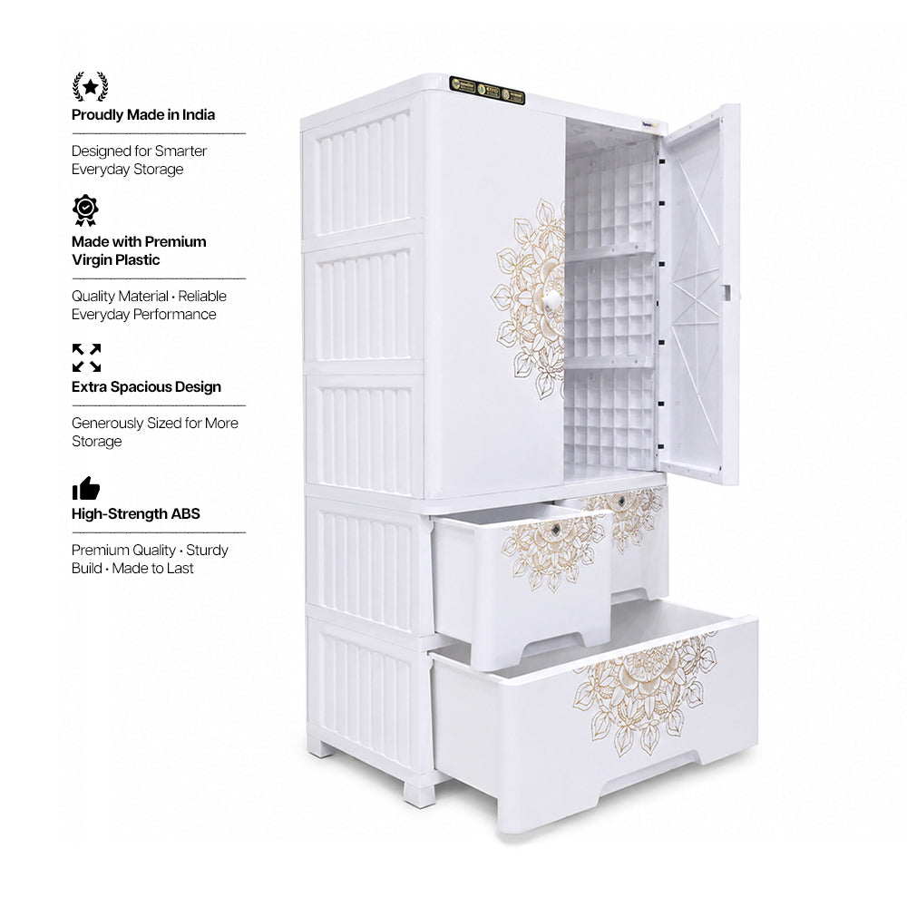Cabinet with 2-Layer Drawers - Mandala