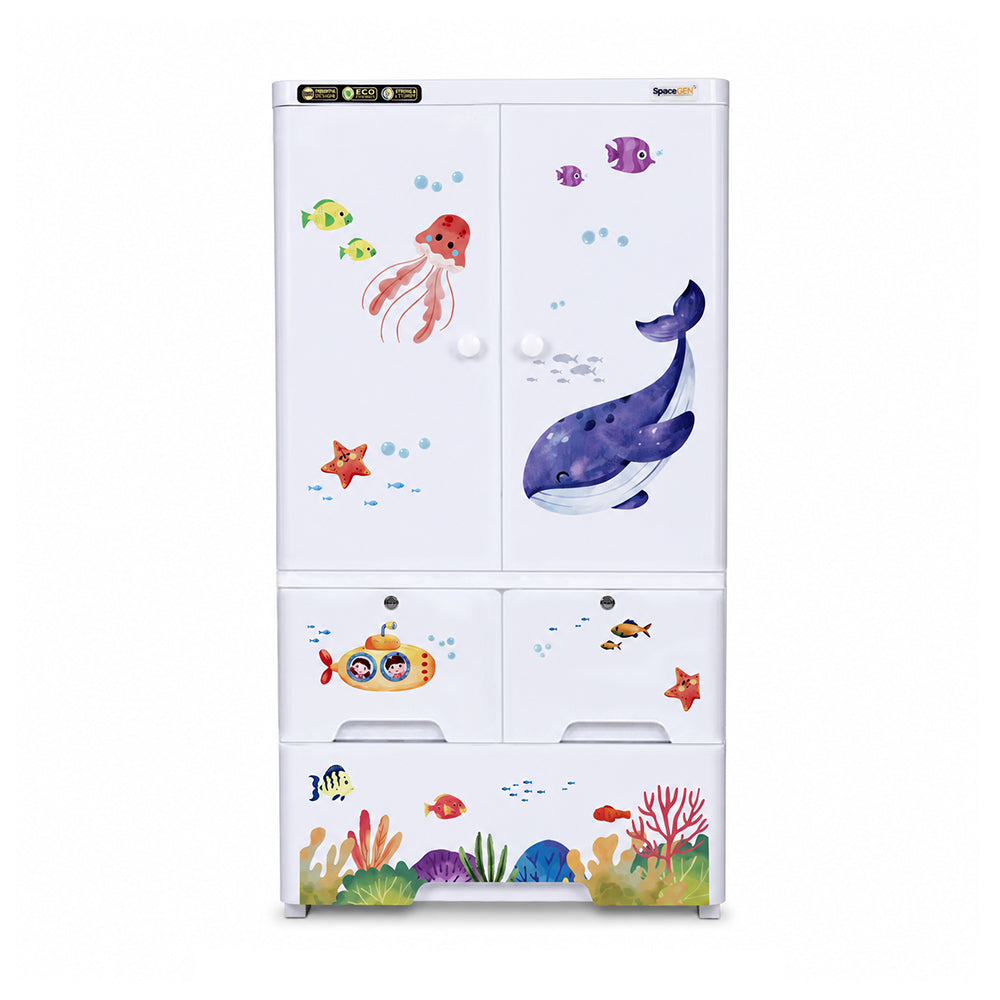Cabinet with 2-Layer Drawers - Ocean
