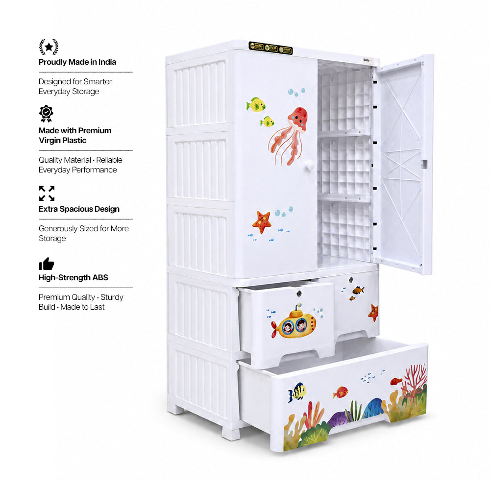 Cabinet with 2-Layer Drawers - Ocean
