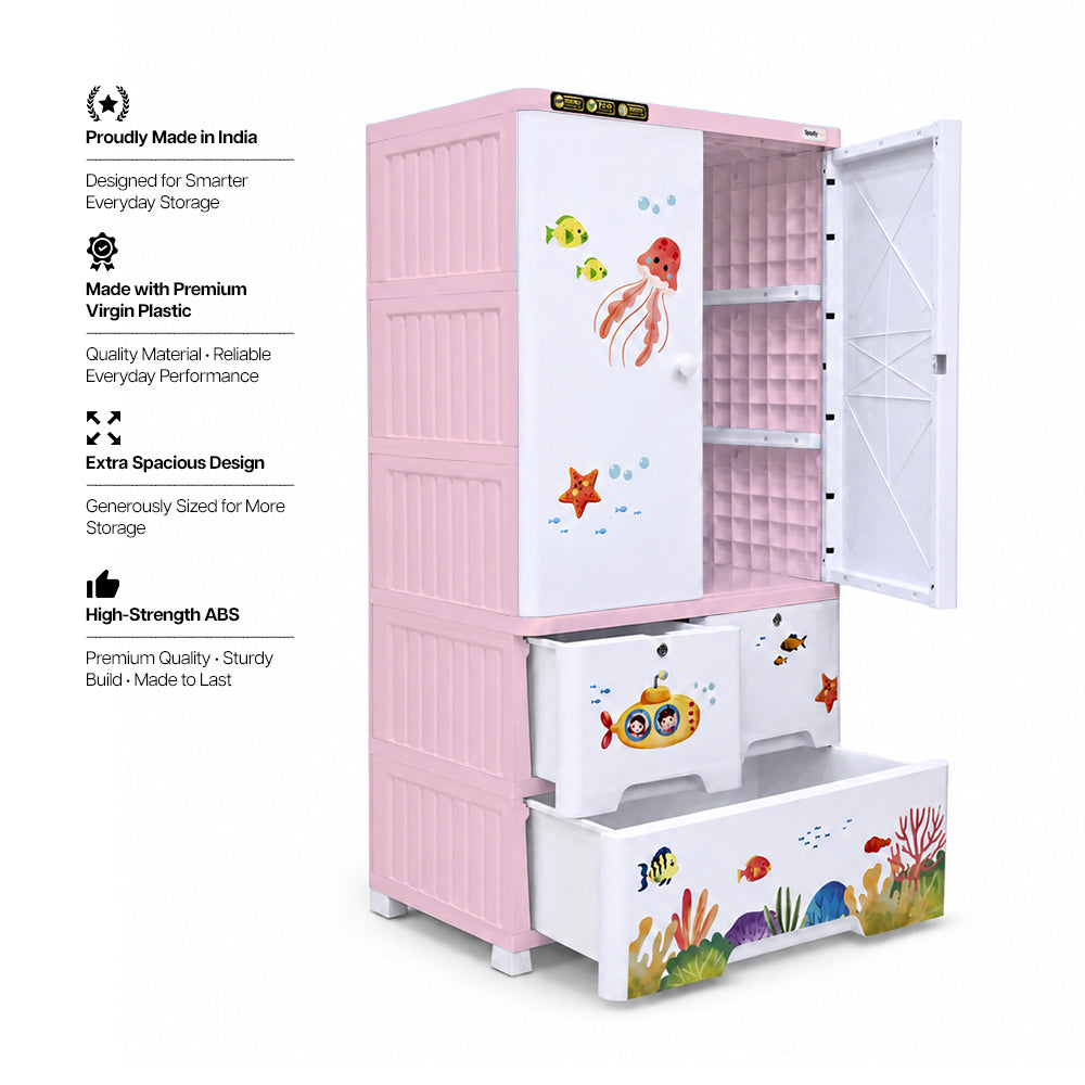 Cabinet with 2-Layer Drawers - Ocean