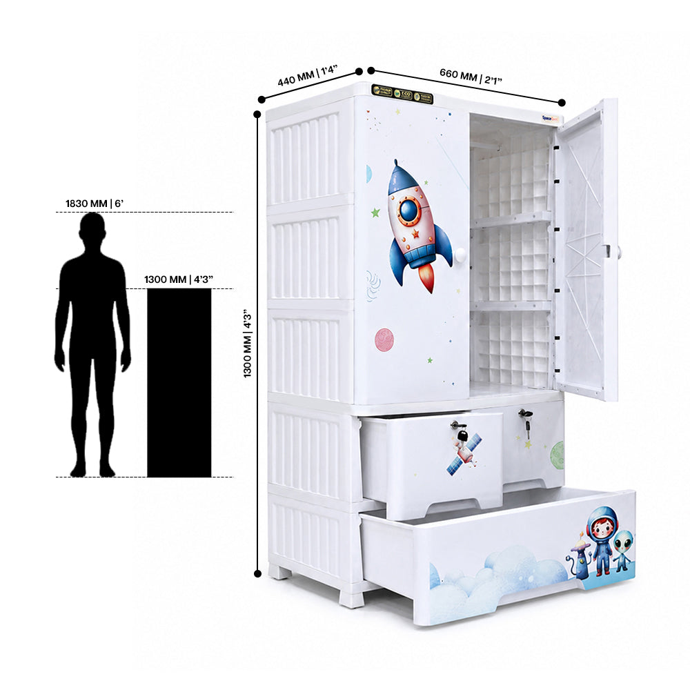 Cabinet with 2-Layer Drawers - Space