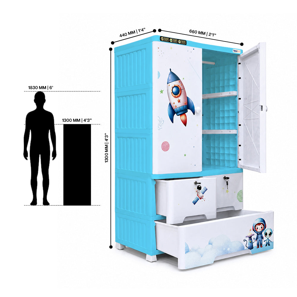 Cabinet with 2-Layer Drawers - Space
