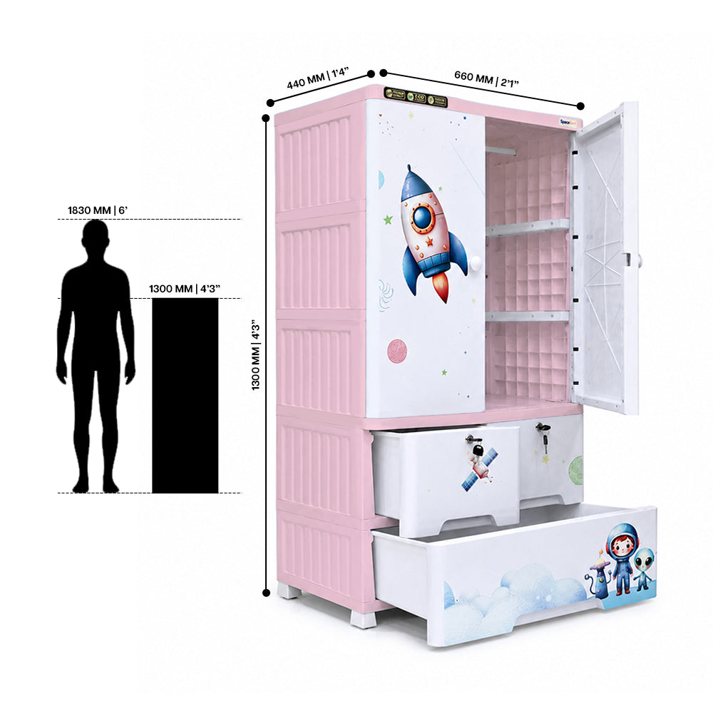 Cabinet with 2-Layer Drawers - Space