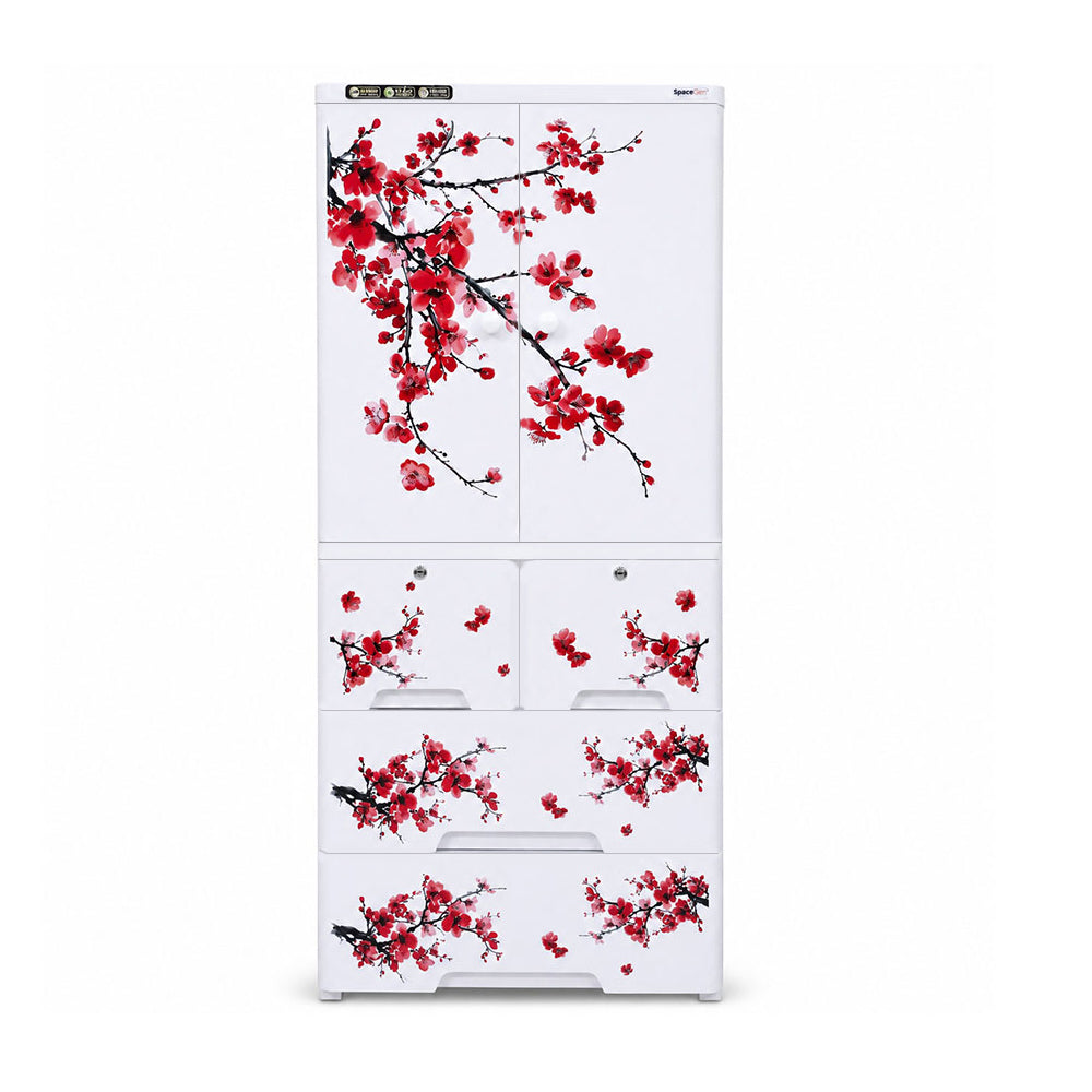 Cabinet with 3-Layer Drawers - Floral