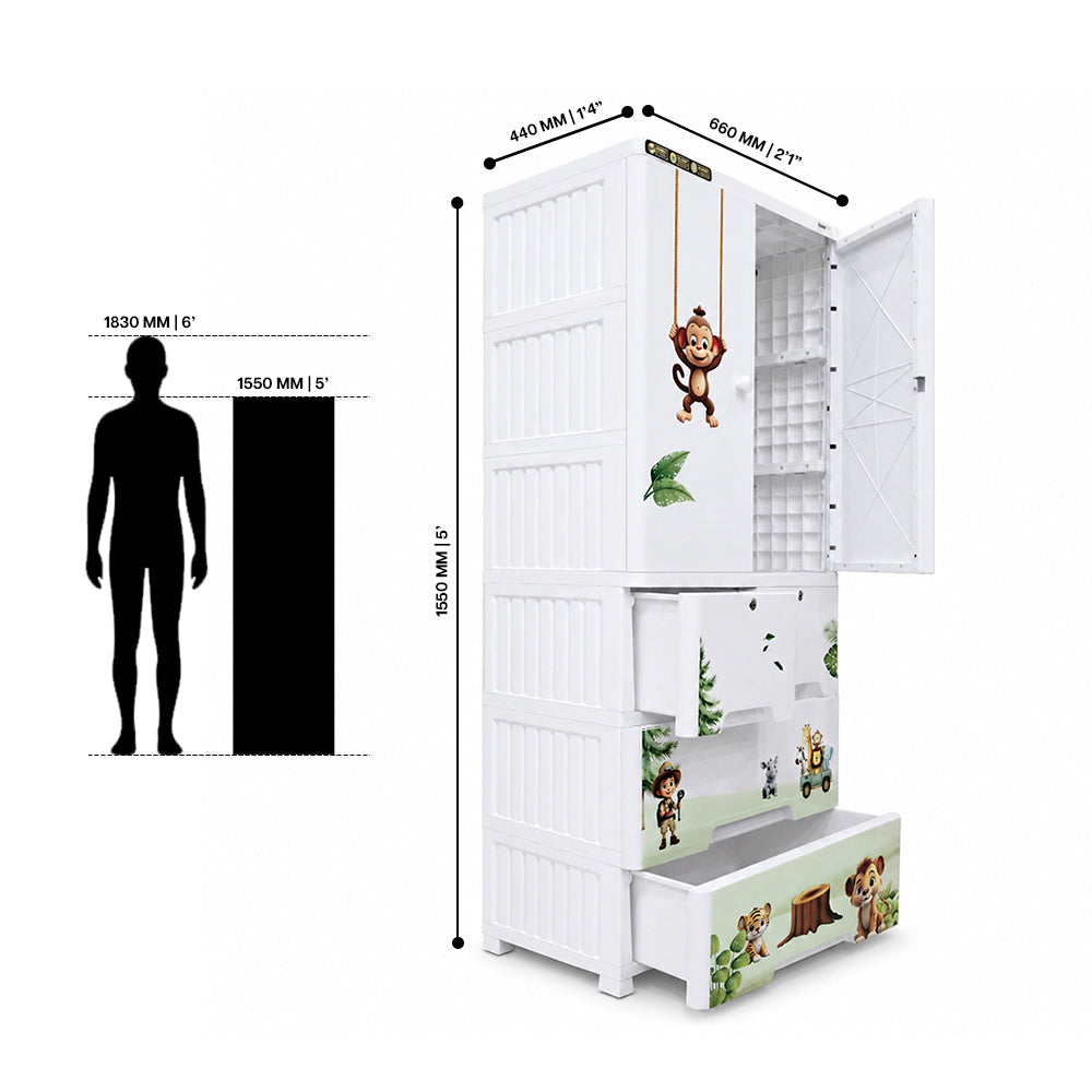 Cabinet with 3-Layer Drawers - Jungle