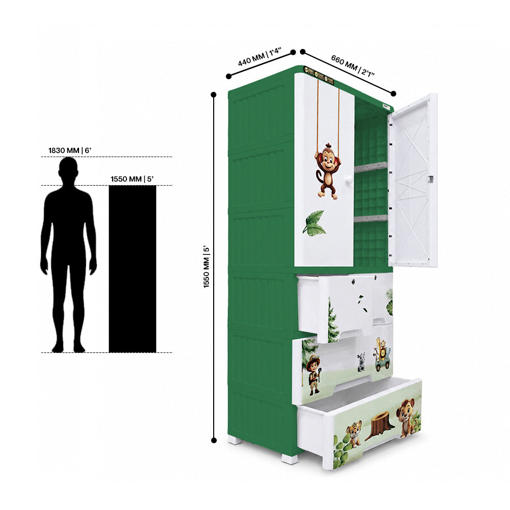 Cabinet with 3-Layer Drawers - Jungle