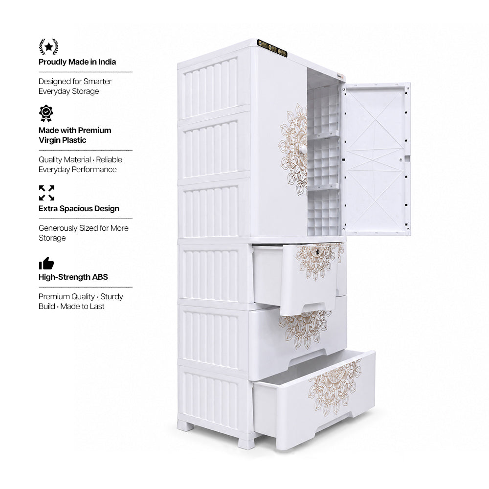 Cabinet with 3-Layer Drawers - Mandala