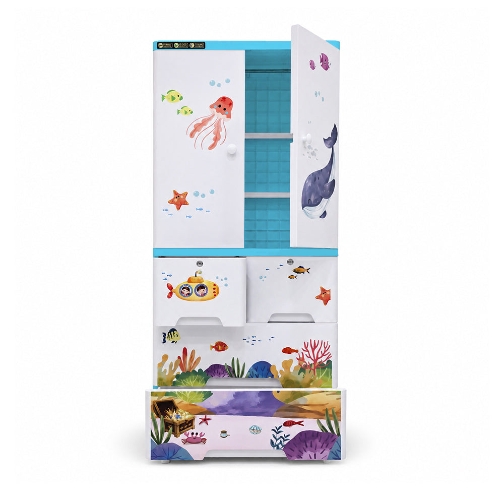 Cabinet with 3-Layer Drawers - Ocean