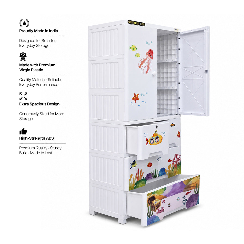 Cabinet with 3-Layer Drawers - Ocean