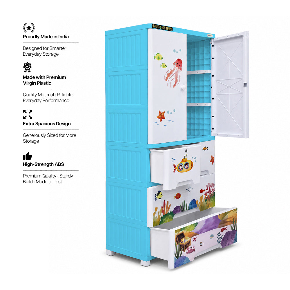 Cabinet with 3-Layer Drawers - Ocean