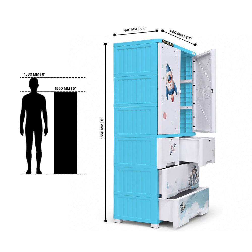 Cabinet with 3-Layer Drawers - Space